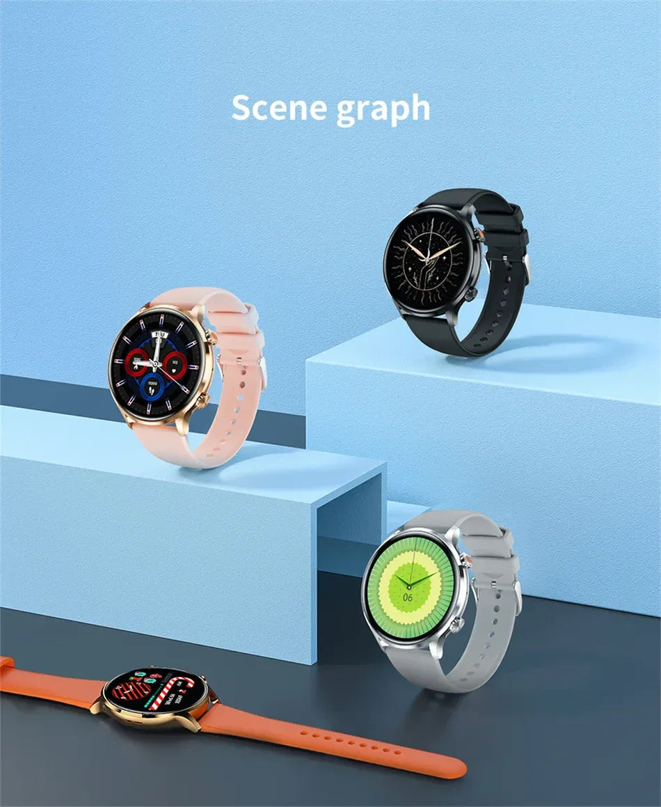 2025 New Smartwatch Women 1.39 inch AMOLED HD Screen Always On Display Custom dial Call IP68 Sport Smart Watch For women men