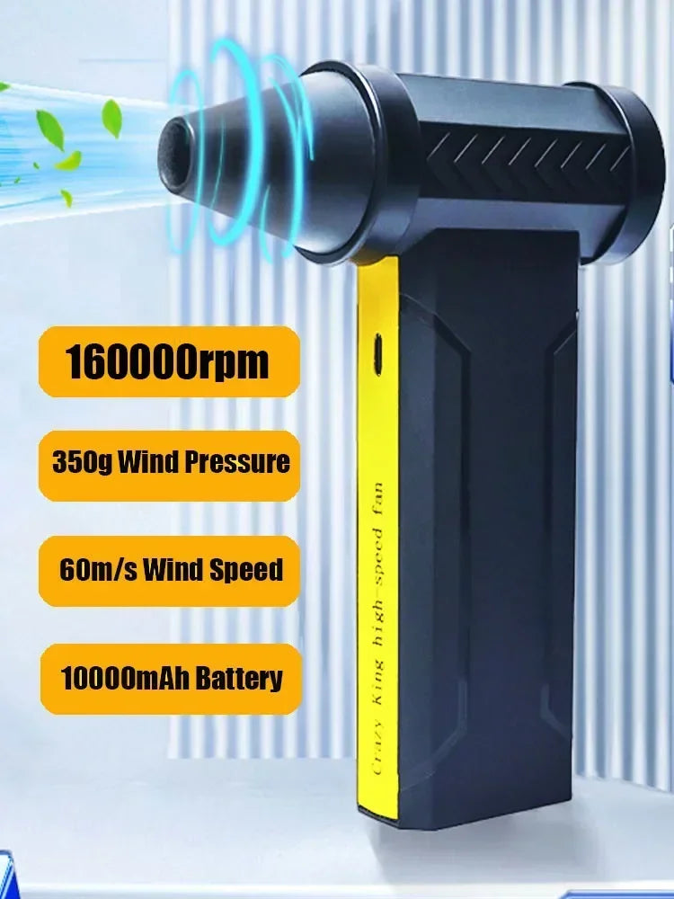 High-Speed Turbo Electric Portable Cooler Air  160000 RPM Rechargeable Powerful Violent Dust Blower Brushless Motor