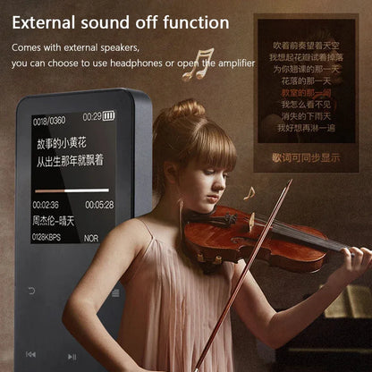 Mini 1.8 inch Metal Touch MP3 MP4 Music Player Bluetooth 5.0 Hifi Player Walkman Radio Video Play with 8/32GB Card E-book