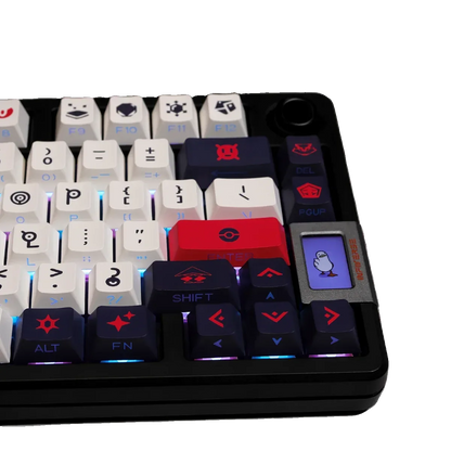 124key Unknown Totem Theme Keycaps Set PBT Side-engraved Translucent Keyboard Cap Cherry Profile Key Cap for Mechanical Keyboard