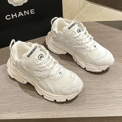 New Women Breathable PU Leather Sneakers Running Flat Shoes Sport Shoes Breathable Casual Shoes Women Chaussure Femme Sapatos