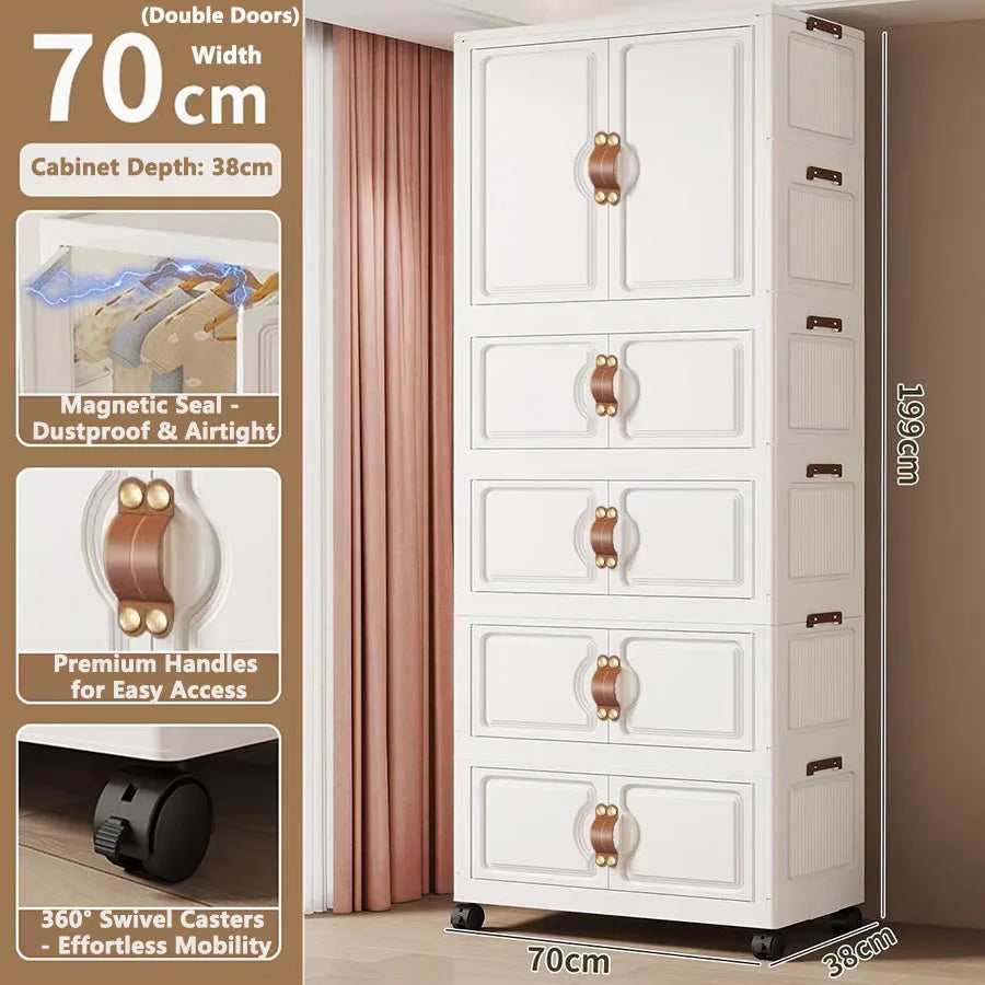 Locker Locker Locker Household Locker Clothes Installation Free Plastic Multi Layer Foldable Large Capacity Practical Cabinet