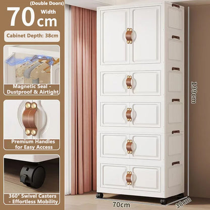 Locker Locker Locker Household Locker Clothes Installation Free Plastic Multi Layer Foldable Large Capacity Practical Cabinet