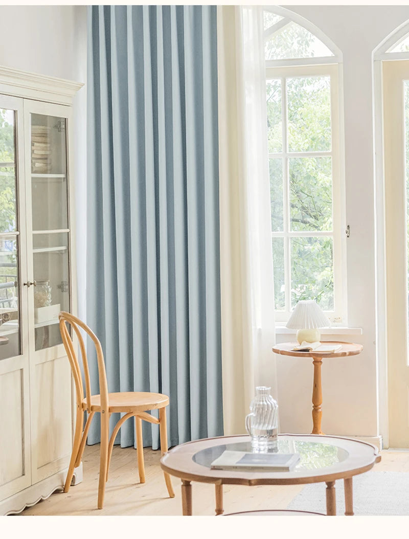 Minimalist Children's Room Drapes Large Area Bedroom Blackout Curtain Home Balcony Bay Window Curtains Modern Living Room Drape