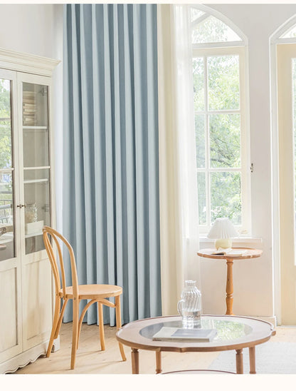 Minimalist Children's Room Drapes Large Area Bedroom Blackout Curtain Home Balcony Bay Window Curtains Modern Living Room Drape