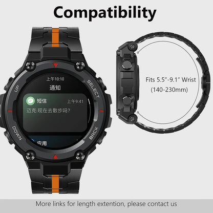 Steel Strap for Huami Amazfit T-rex 3/2 Trex Pro Metal Watch Band for Amazfit T-Rex Ultra Butterfly clasp Smartwatch Accessories