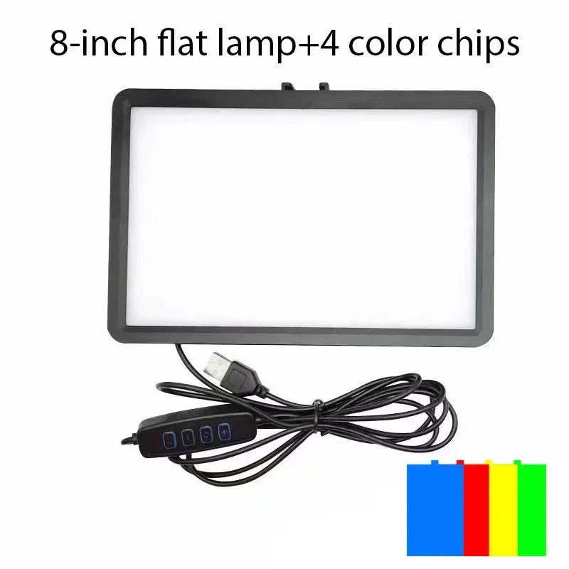 VIKEFON 3000K-6000K LED Photography Video Light Panel Lighting Photo Studio Lamp Kit For Shoot Live Streaming Youbube RGB Filter