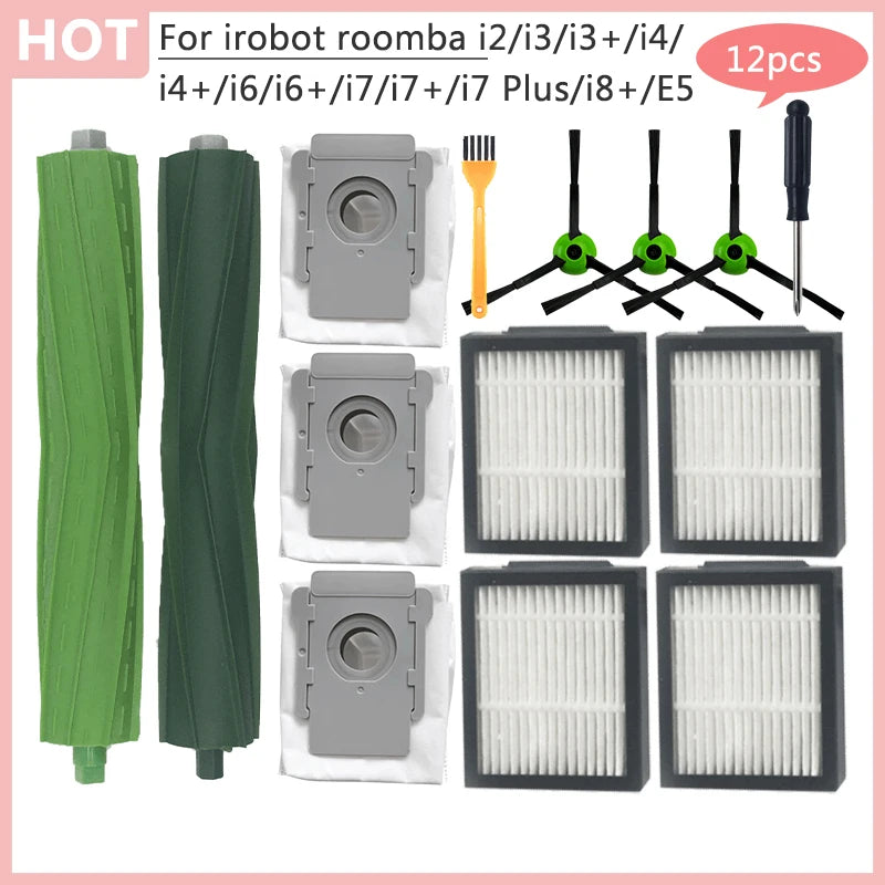 E5 E6 E7 Filter Dust Bag For irobot roomba i2 i3 i3+ i4 i4+ i6 i6+ i7 i7+ i7 Plus i8+ Replacement Main Side Brush Vacuum cleaner