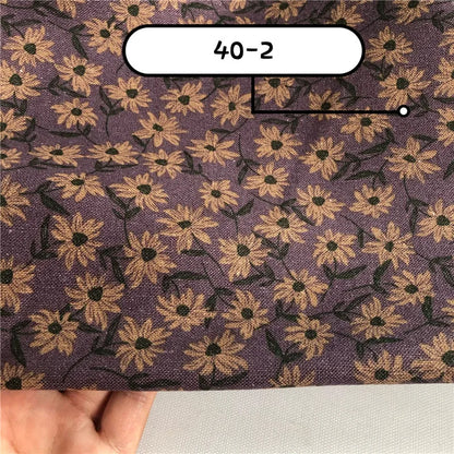 145cm Wide Printed Cotton and Linen Fabric Small Floral Patterns Retro Shirt Dress DIY Clothing Sewing Fabric 90% Cotton Content