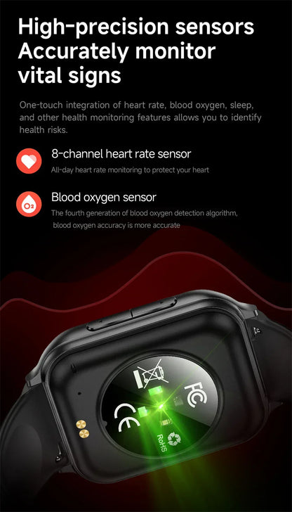 New Bip 6 Pro Smart Watch Men Outdoor Sports Fitness Track IP68 Waterproof Heart Rate BT Call 700 mAh Battery Smartwatches Women