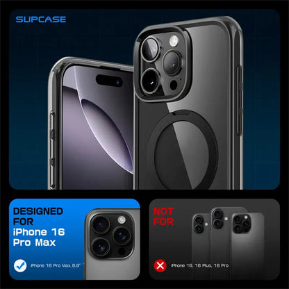 SUPCASE For iPhone 16 Pro Max Case with Camera Control Capture Button UB Mag Stand Series Slim Clear Magnetic Phone Case