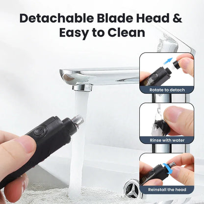 Electric Mini Nose Hair Trimmer Painless Clipper Nose Ears Facial Hair Shaving Portable Trimmer For Men Women Wet Dry Haircut