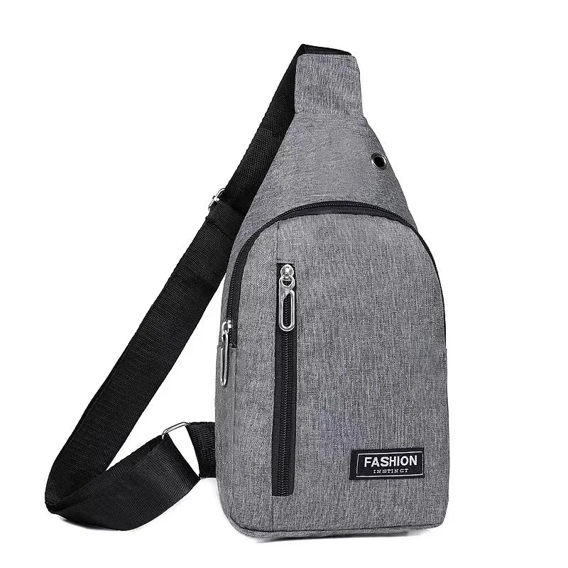 2023 New Chest Bag Fashion New Solid Color Men Chest Bag Outdoor Casual Fashion One Shoulder Crossbody Bag