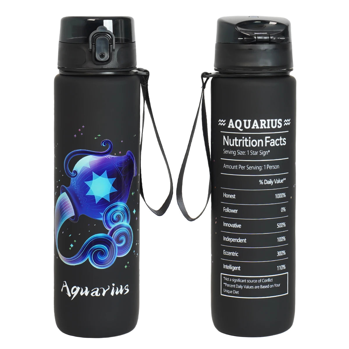 12 zodiac Aquarius 1L outdoor activity leak-proof plastic cup portable water bottle birthday gift holiday gift