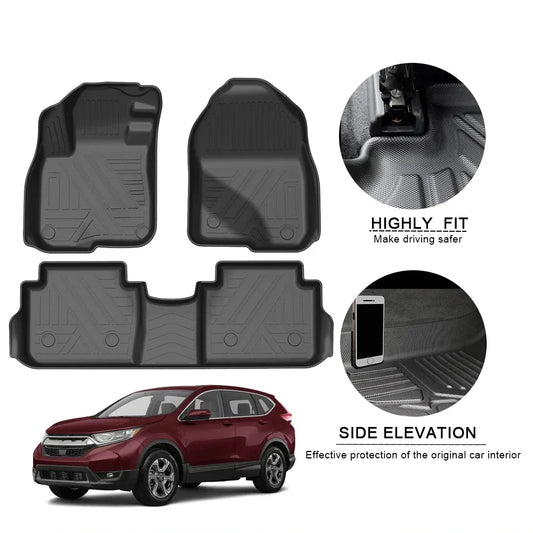 TPE Car Floor Mats for Honda CR-V 2017 -2019 2020 2021 2022 Waterproof Protective Rubber Car Pad Liner Auto Interior Accessories by PDG ibma