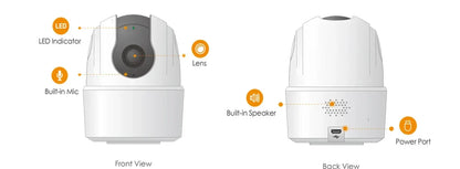 IMOU Ranger 2C 5MP Wifi Camera Two-way Talk Surveillance Security 360° Coverage Portection Night Vision Smart Tracking Camera