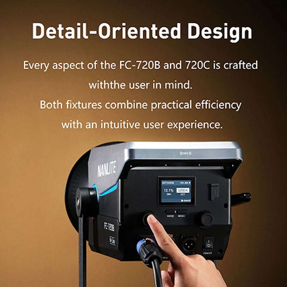 Nanlite FC-720B FC-720C Bowens Mount Video COB Fill Lighting Smart APP Control Bi-color / RGB 2 Version Available for Filmmaking