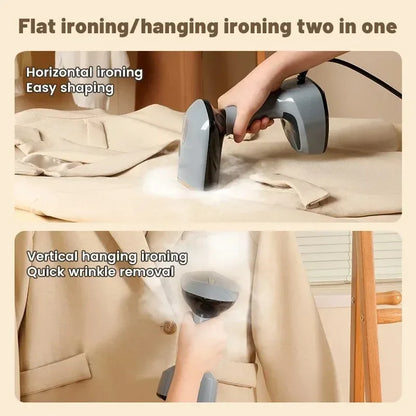1500W Foldable Electric Fabric Steamer Fast-Heat Handheld Steam Iron for Home Travel Garment Care
