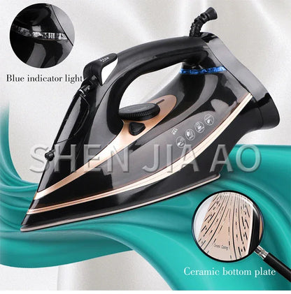 Electric Steam Iron Home Appliance Handheld Cloth Iron for Clothes Ceramic Plate Large Steam 2200W for household