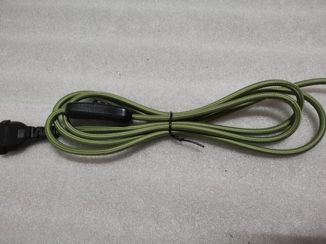 2m AC 220-250V EU Power Cord with Switch Fabric Covered Electrical Power Cable For DIY Table Lamp Cord