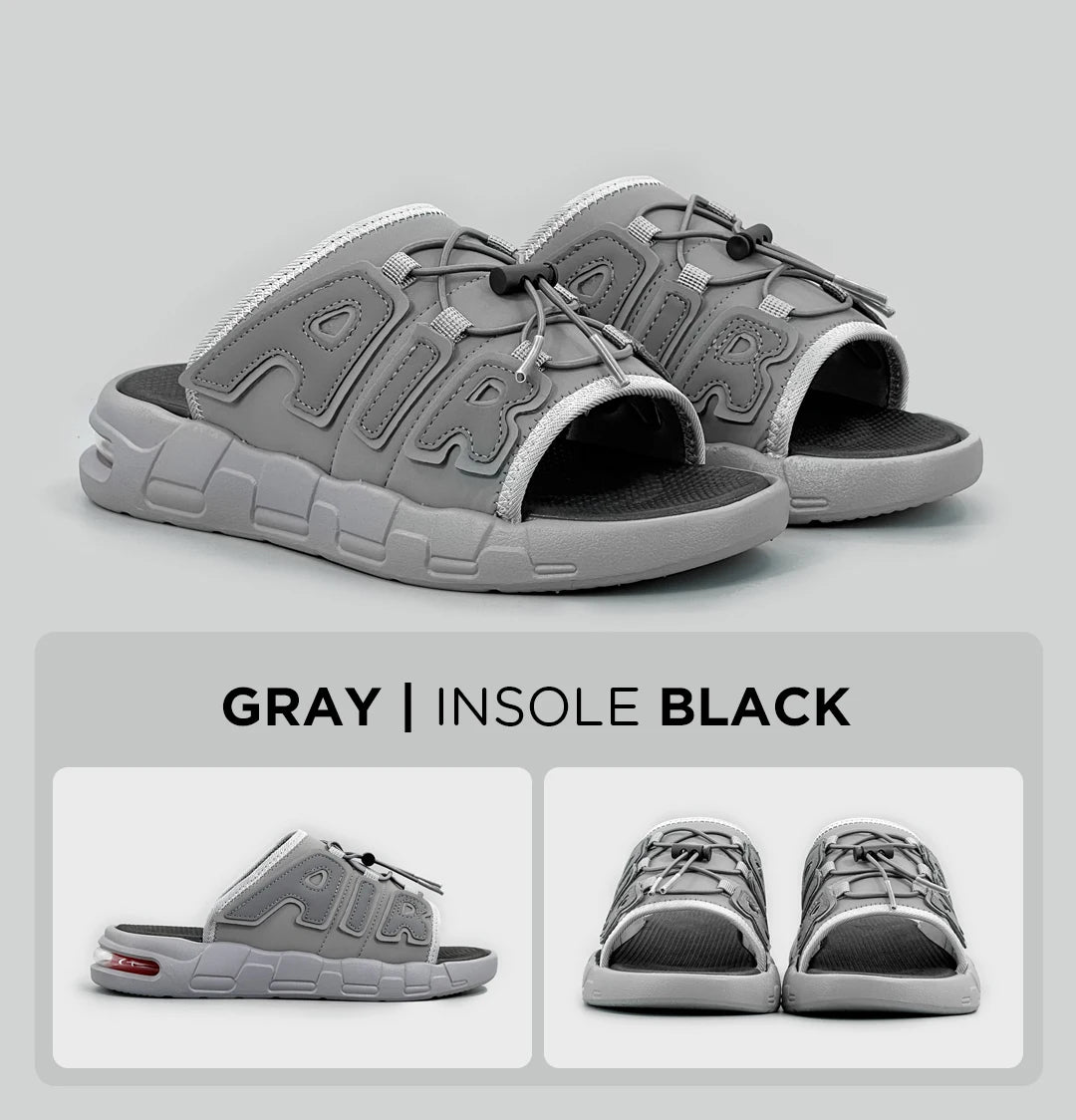 Air Cushion Slippers Summer Men Sandals Thick Sole Beach Slippers Flats Cloud Slides Sports Slippers Outdoor Man Sneaker Shoes