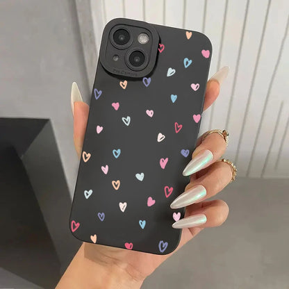 Colorful Small Love Heart Phone Case For Xiaomi Redmi Note 13 12 11 Pro Plus 5G 12S 11S 11 10S Redmi 13C 13 12 4G Silicone Cover