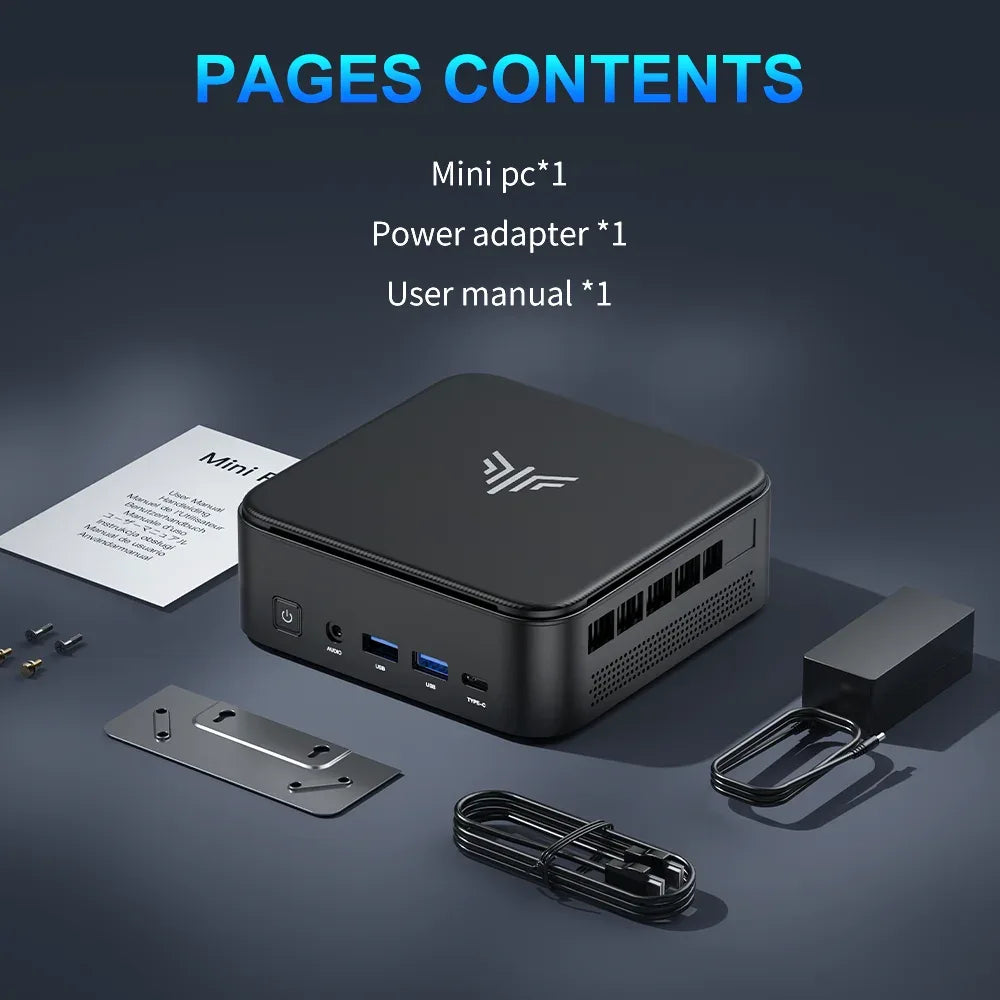 ACEMAGIC Mini PC with AMD Ryzen 5 7430U 16GB DDR4 512GB M.2 SSD Mini Gaming PC with USB Type-C Supports Triple 4K Display