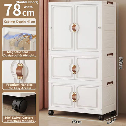 Locker Locker Locker Household Locker Clothes Installation Free Plastic Multi Layer Foldable Large Capacity Practical Cabinet