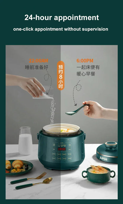 SUPOR 2.3L Electric Pressure Cooker Mini Rice Cooker Small Stainless Steel Electric Cooker High Quality Kitchen Appliances