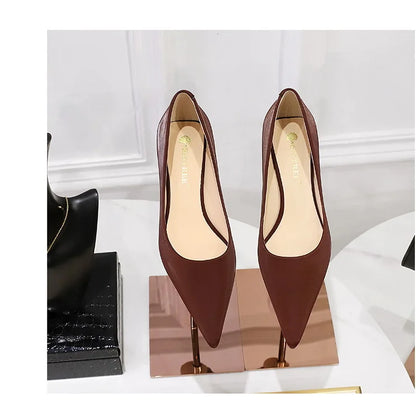 BIGTREE Shoes Women 4.5 Cm Heels Pointed Toe Woman Pumps Fashion Kitten Heels Large Size 34-43 Sexy Mid Heeled Female Shoes 2026