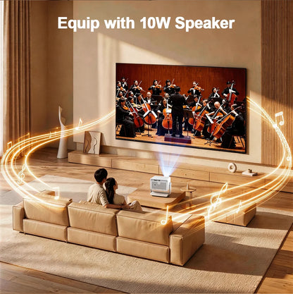 PROGAGA PG370 MAX Projector HD 1080P 4K Android Projector 700ANSI Video Projector Home Theater Portable Projector for Smartphone