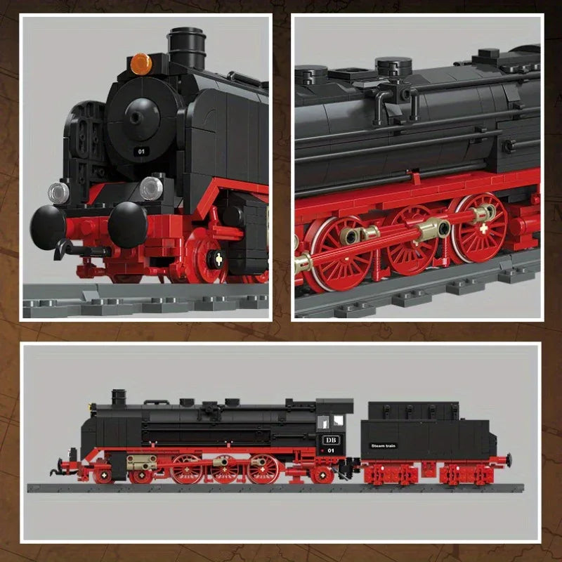 Track electric train city train model puzzle building block toy assemble and insert toy  gift
