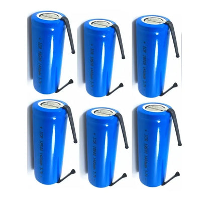 3.7V 18500 rechargeable lithium battery 1400mAh rechargeable battery flashlight strong lighting power tool battery