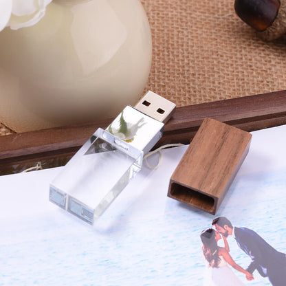 Walnut Album Box USB Flash Drives 128GB Photography Studio Memory Stick 64GB Free Custom Logo Pen Drive 32GB 16GB Wedding Gift