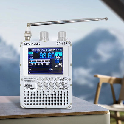 DP-666 TEF6686 Radio High Sensitivity Full Band FM AM Short Wave Radio with LCD Display High Sensitivity DSP Receiver Radio