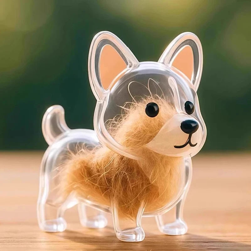 Cute Clear Puppy Hair Memorial DIY Pendant Keychain Decor Keepsake Capsule Pet's Dog Fur Container Pet Lovers Home Display Gifts