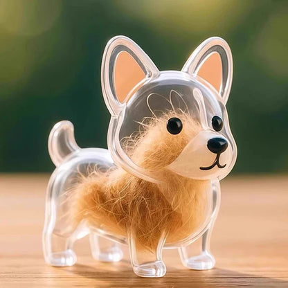 Cute Clear Puppy Hair Memorial DIY Pendant Keychain Decor Keepsake Capsule Pet's Dog Fur Container Pet Lovers Home Display Gifts