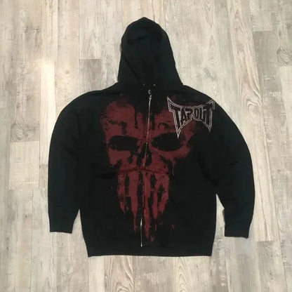 American Gothic Ro Skull Bones Oversized Hoodie Y2K Hip Hop Sle Streetwear No Brand Svel Other Material 00%