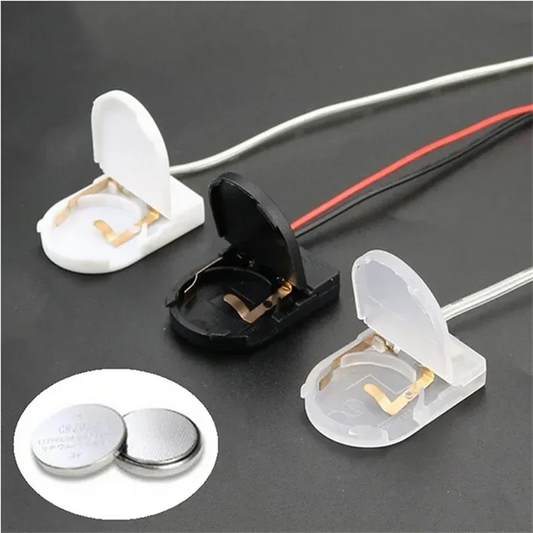 5PCS Single Slot CR2032 CR 2032 Button Coin Cell Battery Holder Case Cover With ON-OFF Switch leads Wire 3V Battery Box