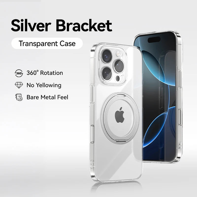 Joyroom Magnetic Stand Case For iPhone 16  Pro Max Case 360° Rotating Bracket Case For iPhone 16  Pro Magnetic Charging Case
