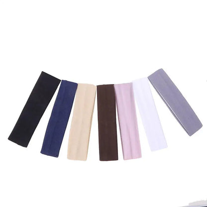 7Pcs Solid Color High Elasticity Headbands Yoga Exercise Headband Hair Accessories Sweat Absorbing Wide Edge Headband