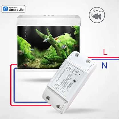 Tuya WIFI Switch 433MHz Smart Home Automation Relay Module 1/2/3 Gang Wireless Wall Switch Home Control Works with Alexa Google