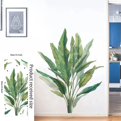 16 Styles Large Tropical Green Plants Wall Stickers Palm Leaves PVC Living Room Art Vinyl Poster Wallpaper Home Decoration Mural