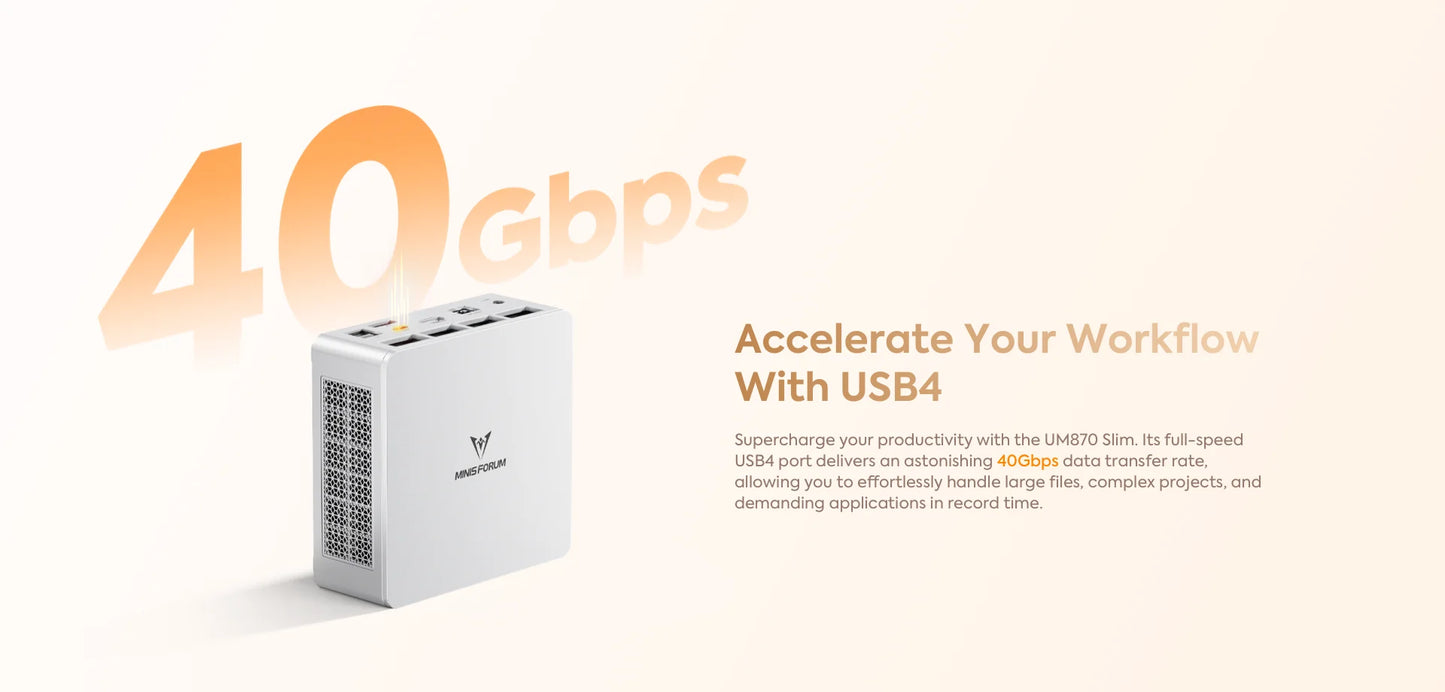 MINISFORUM Mini PC UM870 Slim AMD Ryzen 7 8745HMini Computer Window 11 DDR5 32GB 1TB SSD UM680 Slim AMD Ryzen 7 6800H  Gaming PC