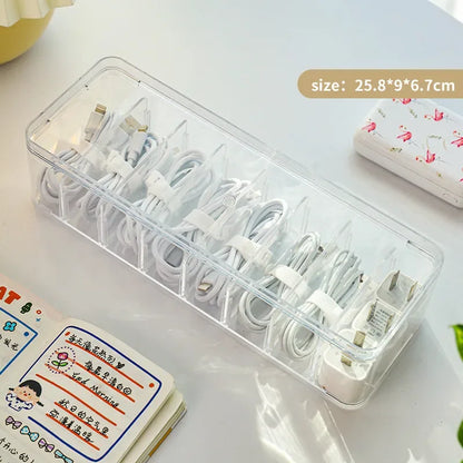 Ins Transparent Phone Case Organizer Storage Box with Cover Home Desktop Acrylic Sundries Storage Basket Phone Case Holder