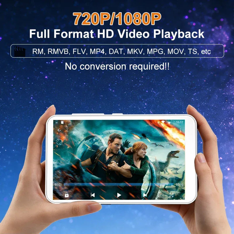 Famue BF12 4-inch 1080P MP4 Player, Android 10, Wi-Fi Bluetooth, YouTube Instagram Spotify Amazon Music Play Store Download