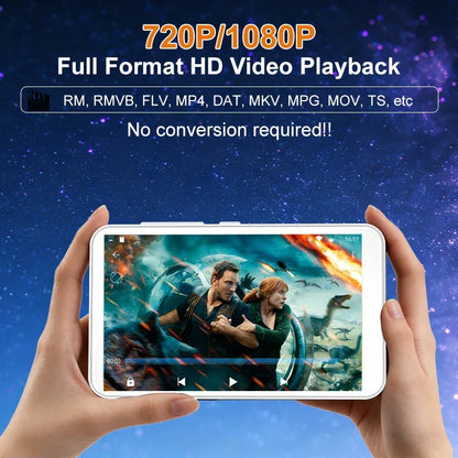 Famue BF12 4-inch 1080P MP4 Player, Android 10, Wi-Fi Bluetooth, YouTube Instagram Spotify Amazon Music Play Store Download