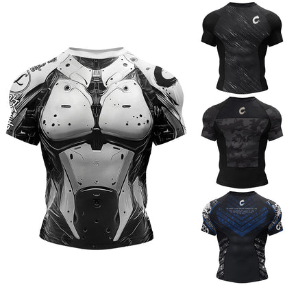 Hot Sell 3Digital Printed MMA BJJ Rash Guard Compression Shirt for Grappling Wrestling Daily MMA BJJ No-Gi Fitness Tee Shirts