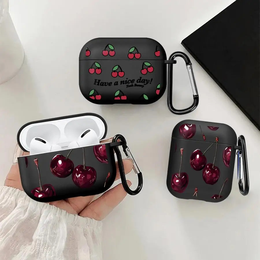 Cartoon Cherry Lichee Earphone Cases Cover Case For Airpods 2 3 1 Pro2 Pro Pro3 4