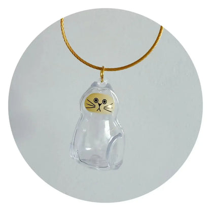 Adorable Dog Hair Storage Pendant Transparent Lovely Pet Hair Storage Box Keychain Handmade DIY Pet Souvenirs for Pet Lovers